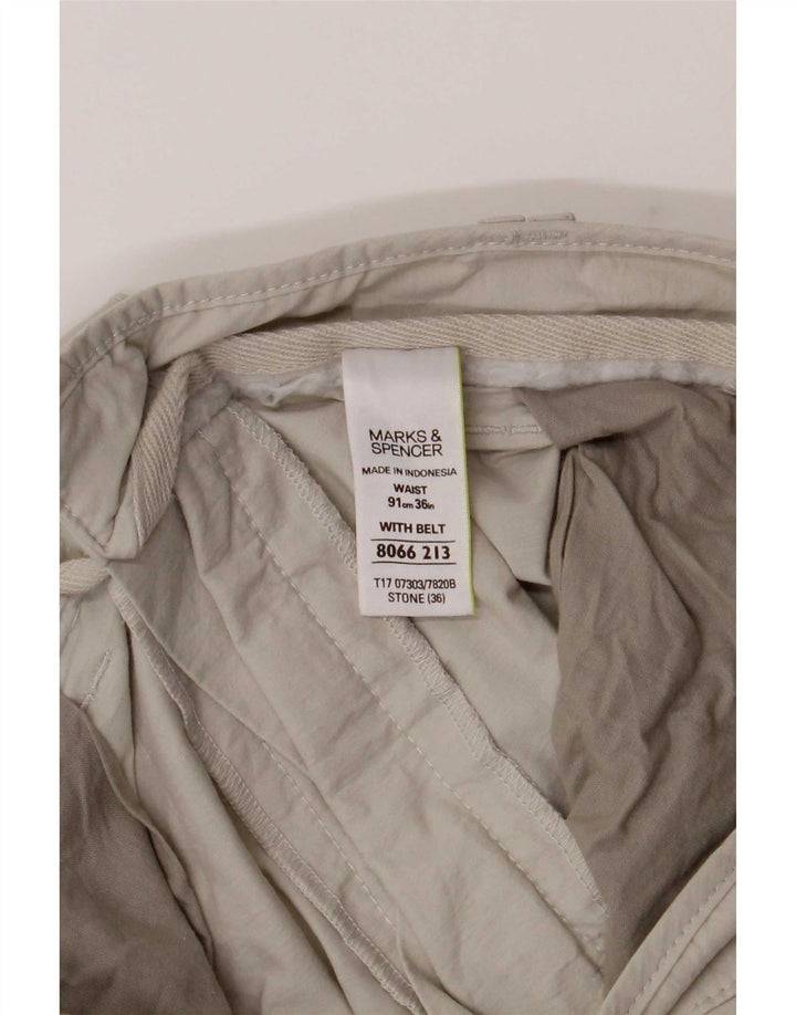 Marks & Spencer Herre Cargo Bermuda Shorts Large W36 Beige Bomuld