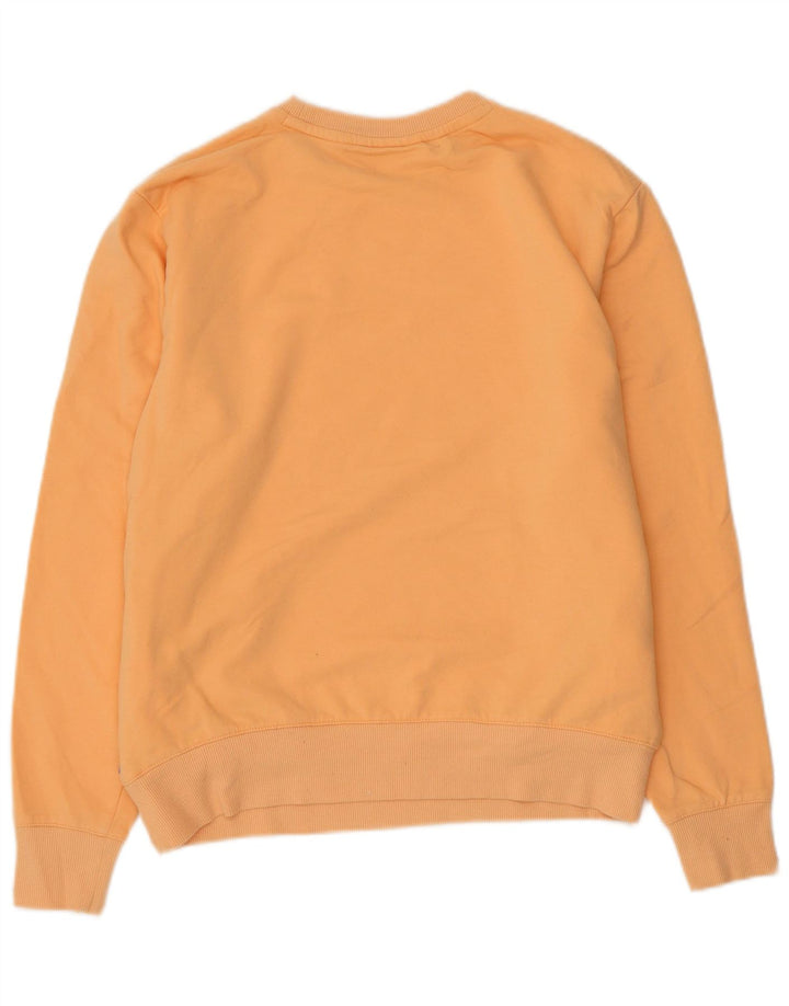 Fila Dame Oversized Sweatshirt Jumper UK 10 Small Orange Bomuld