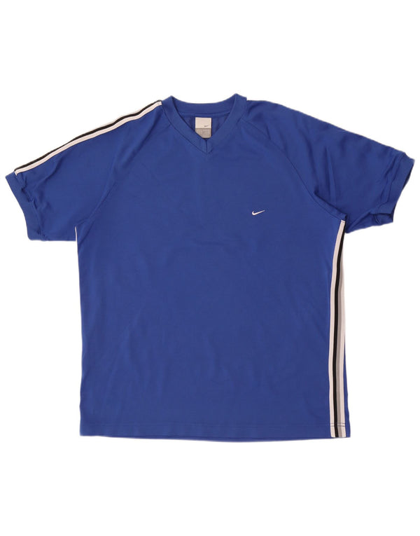 Nike T-shirt top til mænd UK 45/47 XL blå bomuld