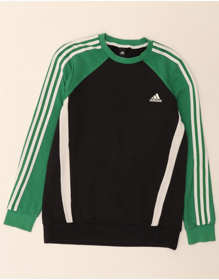 Adidas Sweatshirt til mænd Medium Sort Colourblock Bomuld