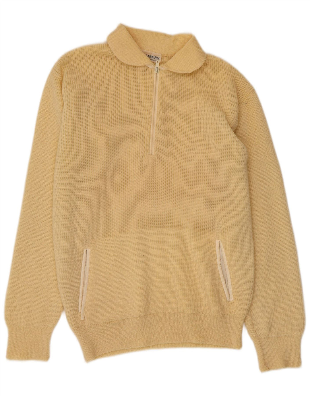 Lambers Herre Polo Neck Jumper Sweater Medium Beige
