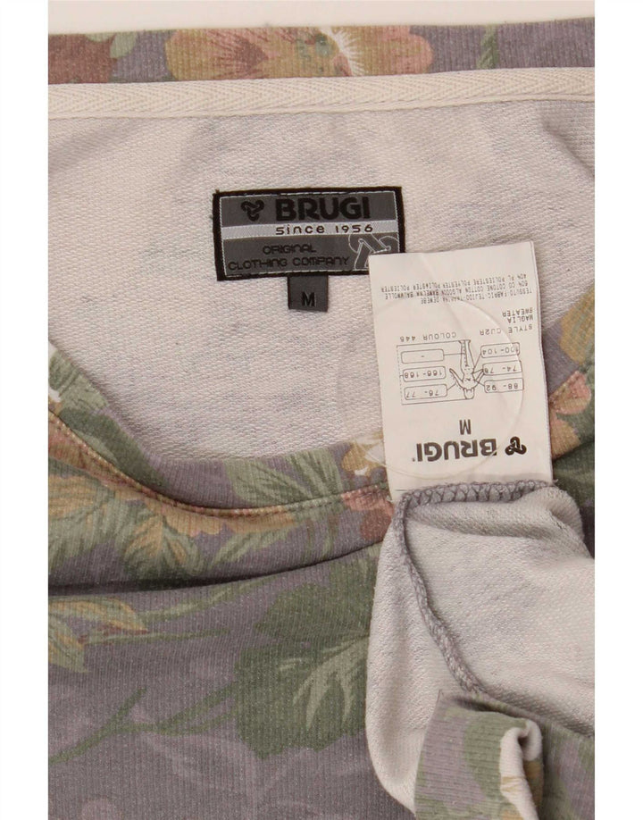 Brugi Dame Sweatshirt Jumper Medium Grey Floral Bomuld