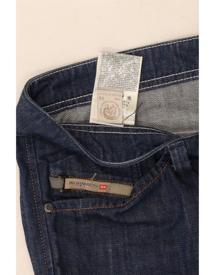 DIESEL Straight jeans til mænd W34 L29 Marineblå bomuld