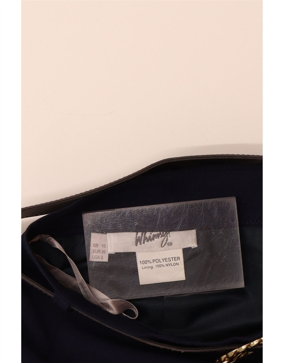 VINTAGE Pencil Nederdel til kvinder UK 10 Small W26 Navy Blue Polyester