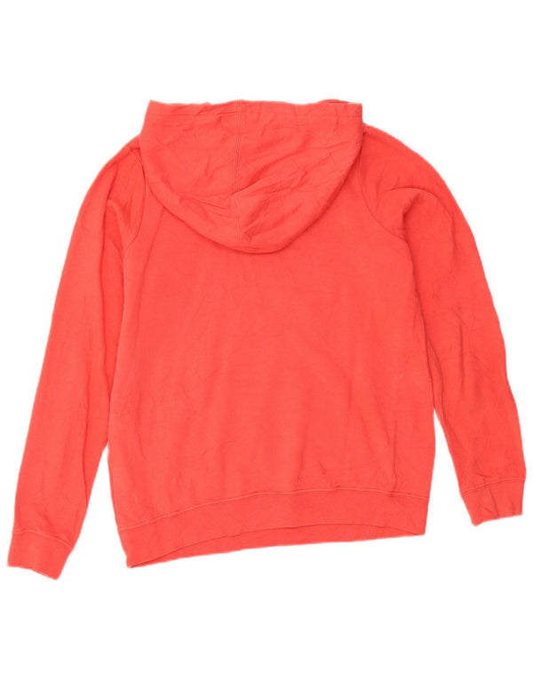 Nike Dame Crop Graphic Hoodie Jumper UK 18 XL Orange Bomuld