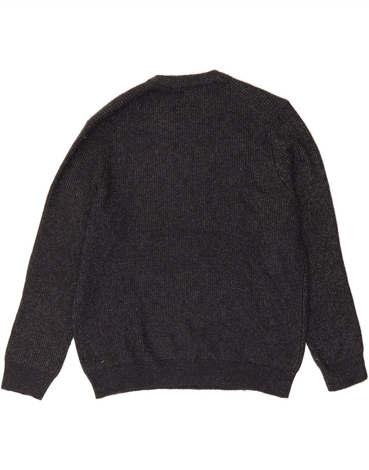 MARKS & SPENCER Mens Crew Neck Jumper Sweater Large Grey Polyamide Vintage Marks & Spencer and Second-Hand Marks & Spencer from Messina Hembry 