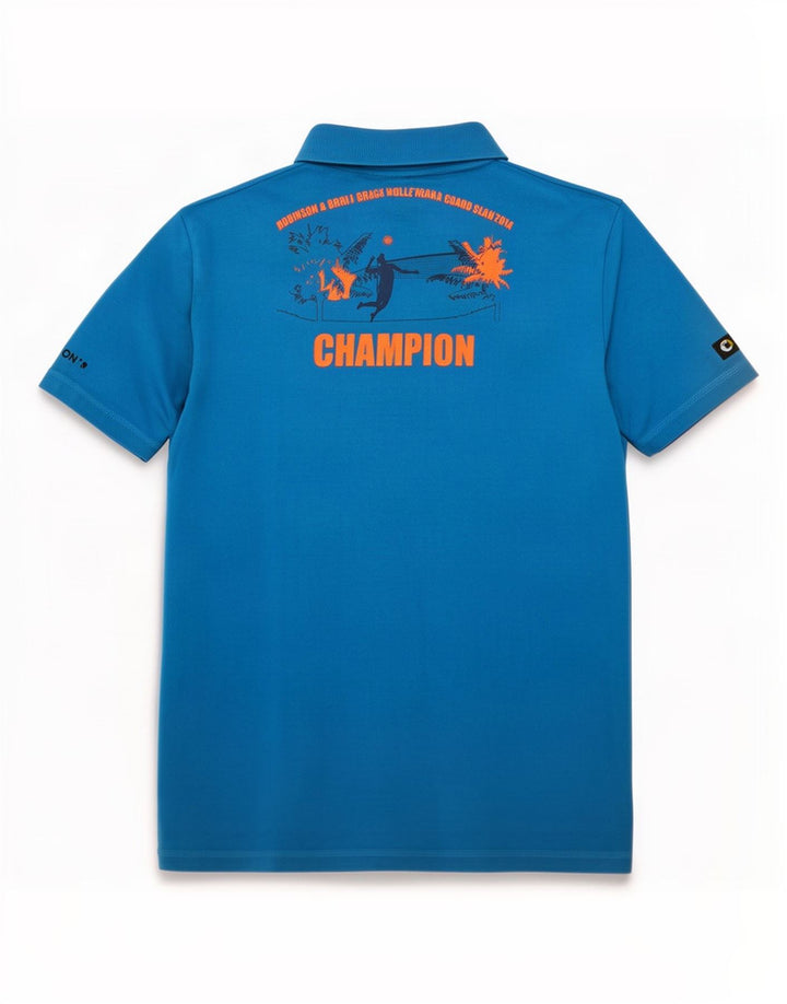 Adidas grafisk poloshirt til mænd, stor blå bomuld