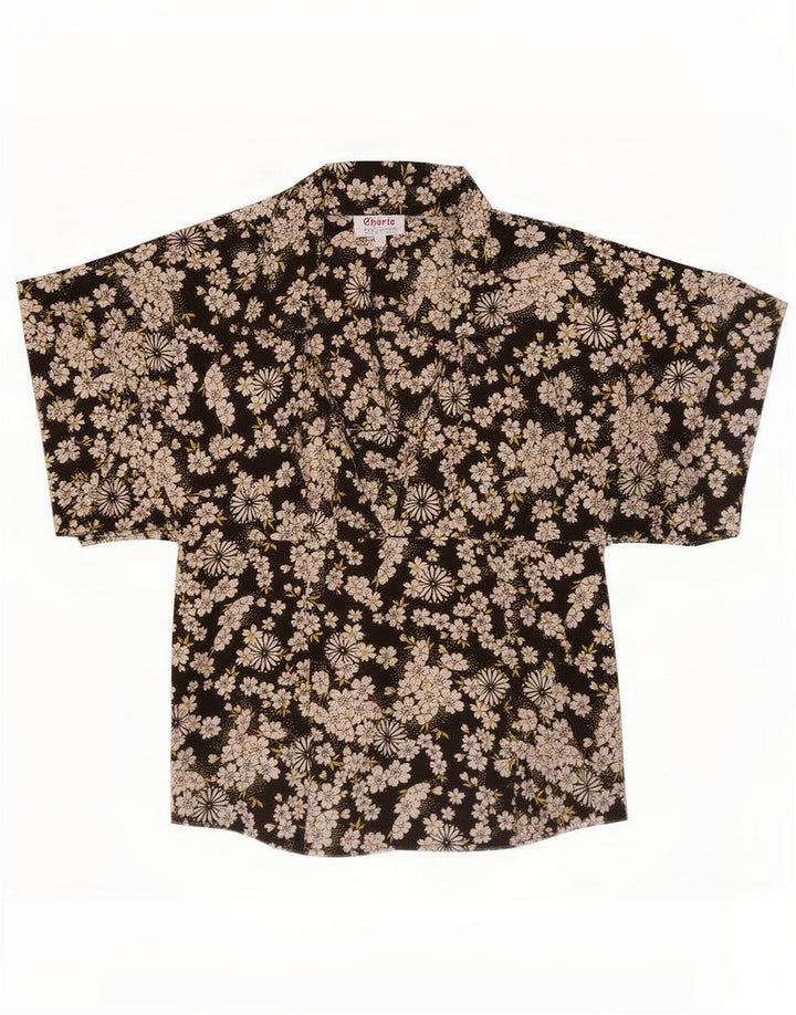 cherie Damebluse Top IT 42 Medium Black Floral