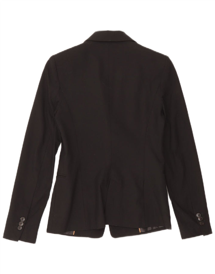 Zara Dame 1 Knap Blazer Jakke EU 34 2XS Rød Polyester