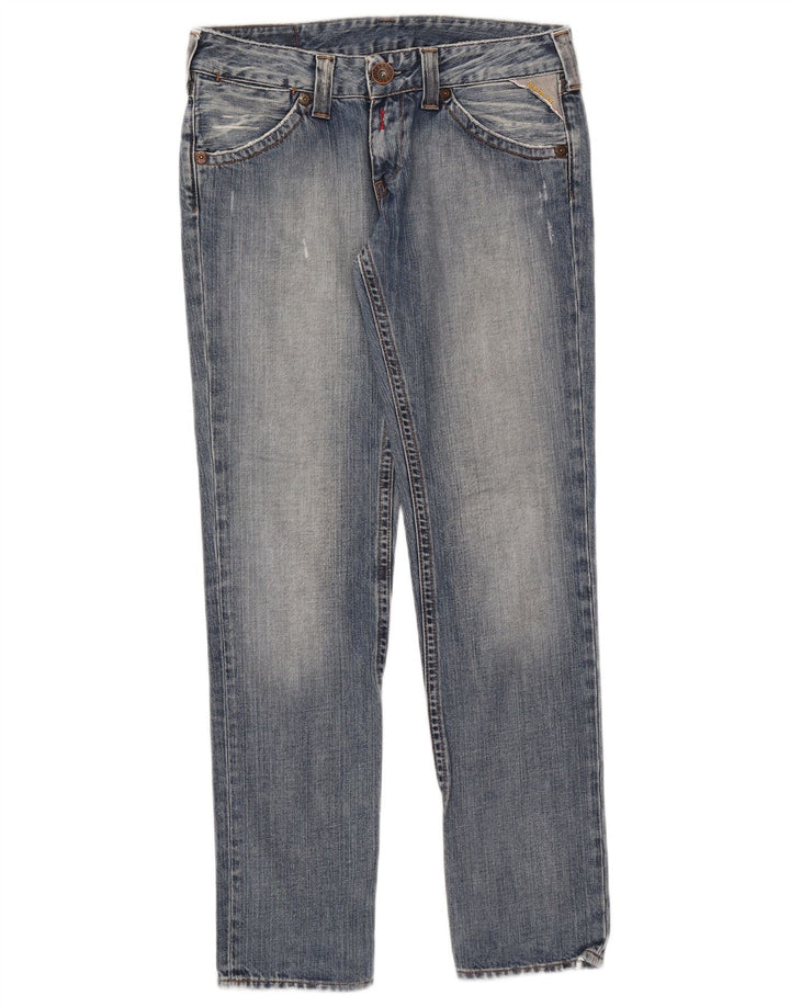 Replay Dame Straight Jeans W28 L30 Blå Bomuld