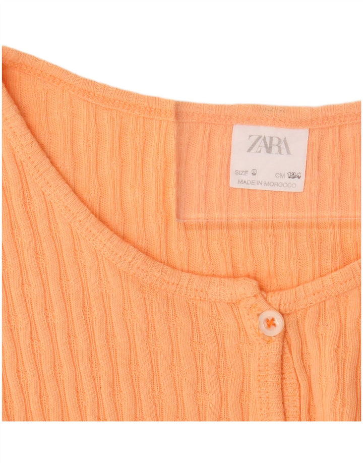 Zara Piger Kortærmet Crop Top 8-9 år Orange