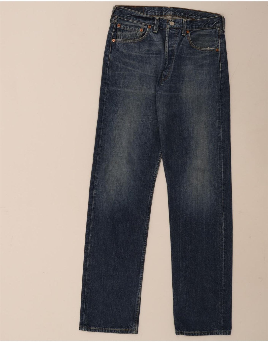 Levi's Herre 501 Straight Jeans W32 L34 Blå
