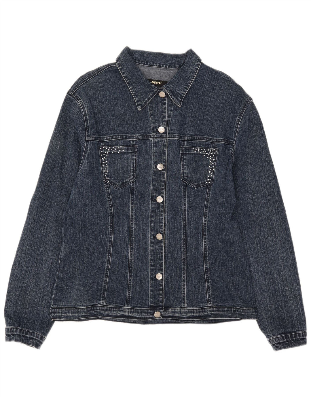 Vintage denimjakke til kvinder UK 14 Medium Blue