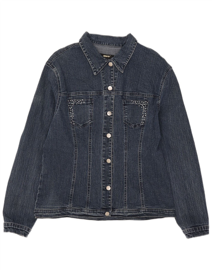 Vintage denimjakke til kvinder UK 14 Medium Blue