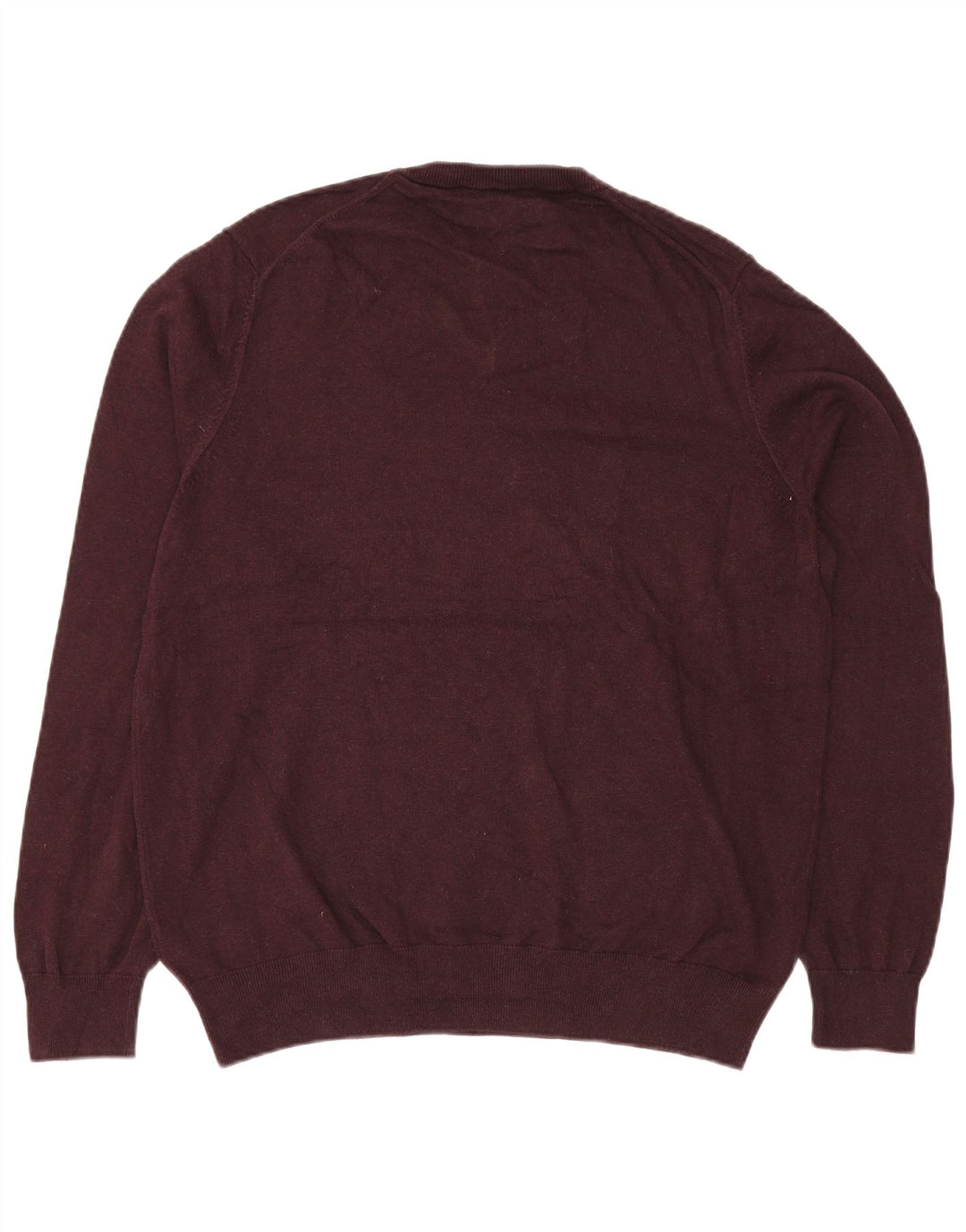Marks & Spencer Herre V-hals sweater XL Bourgogne bomuld
