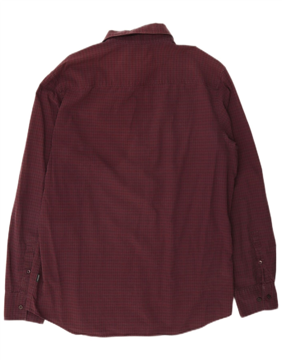 Calvin Klein Herreskjorte Medium Burgundy Gingham Cotton