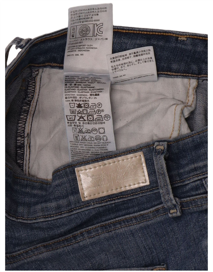 Levi's Dame Distressed Skinny Jeans W29 L30 Blå Bomuld