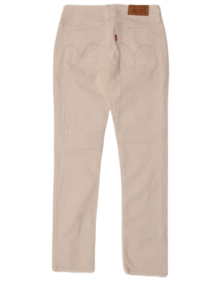 Levi's Dame 571 Slim Jeans W28 L30 Hvid Bomuld