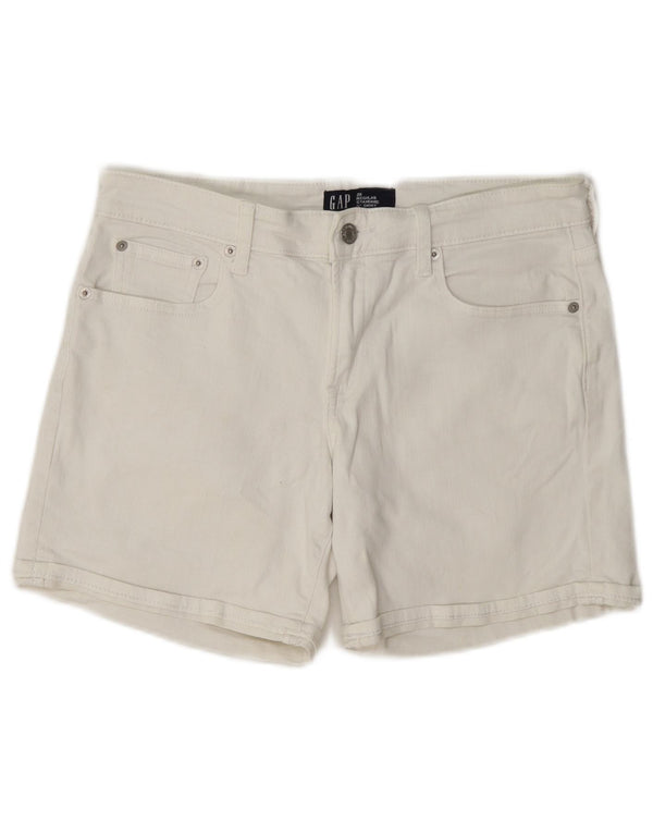 Gap Womens Standard Regular Denim Shorts W28 Medium White Bomuld