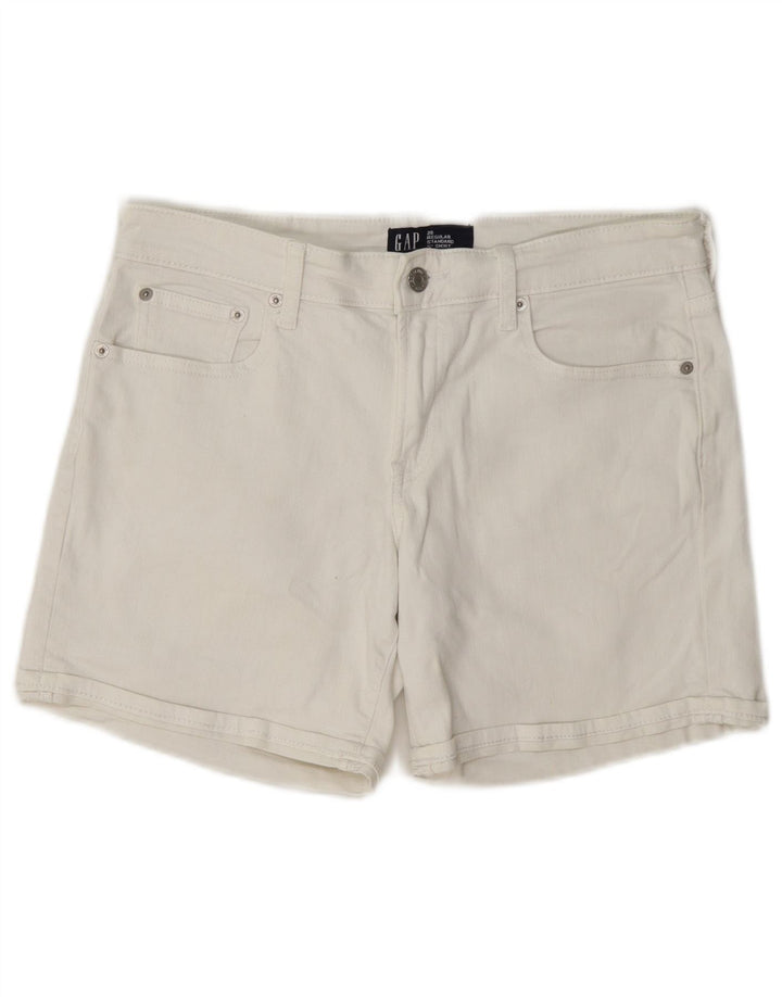 Gap Womens Standard Regular Denim Shorts W28 Medium White Bomuld
