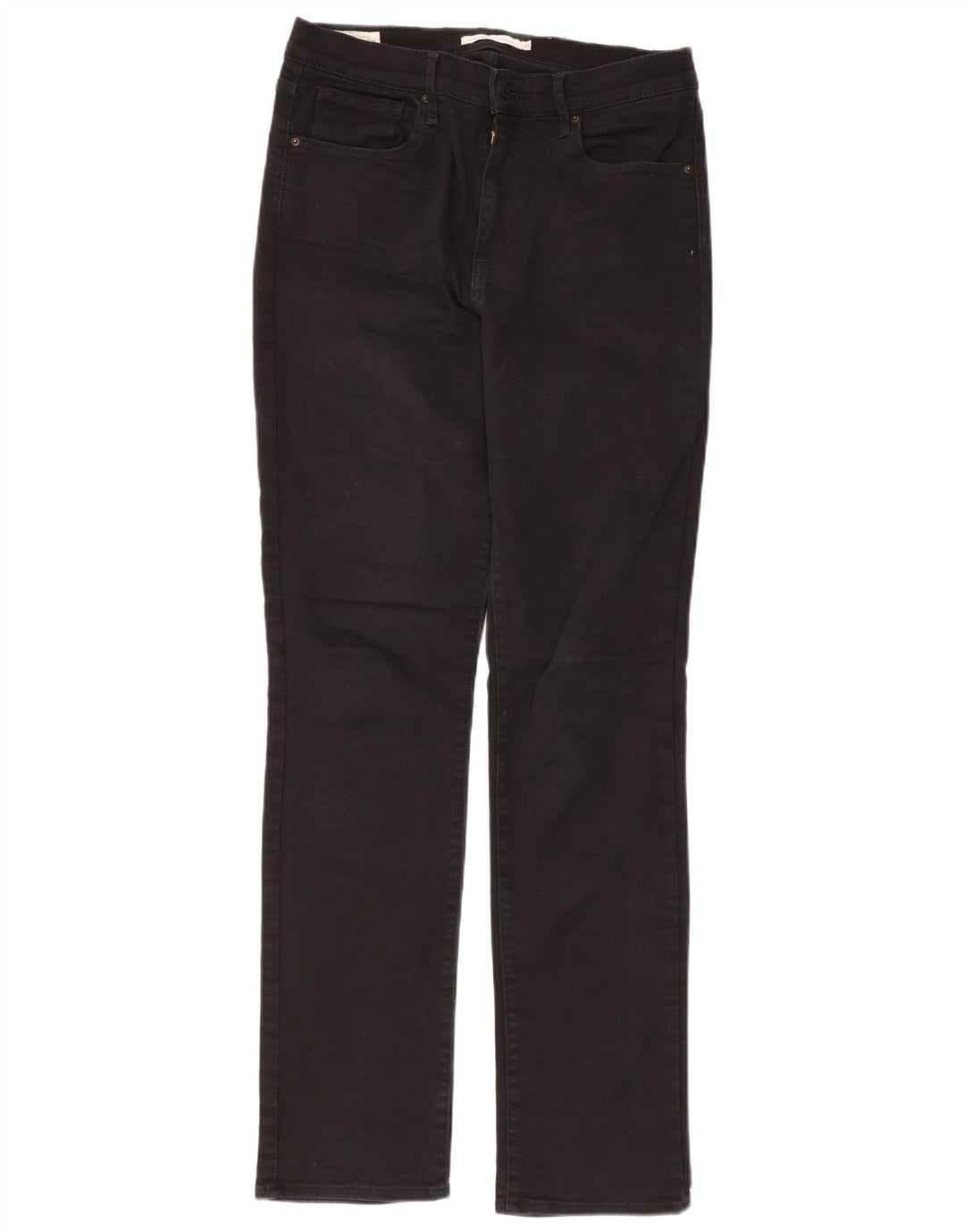 LEVI'S Dame 724 Højtaljede lige jeans W31 L31 sort bomuld