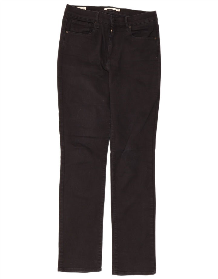 LEVI'S Dame 724 Højtaljede lige jeans W31 L31 sort bomuld