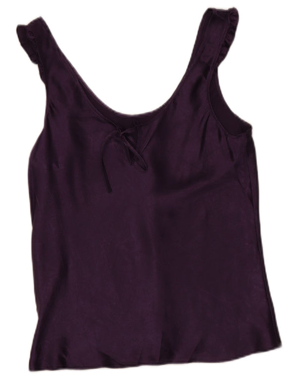 Marks & Spencer Dame Cami Top UK 14 Medium Lilla Polyester