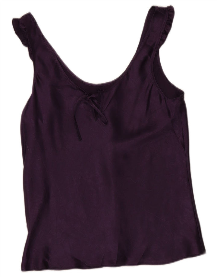 Marks & Spencer Dame Cami Top UK 14 Medium Lilla Polyester