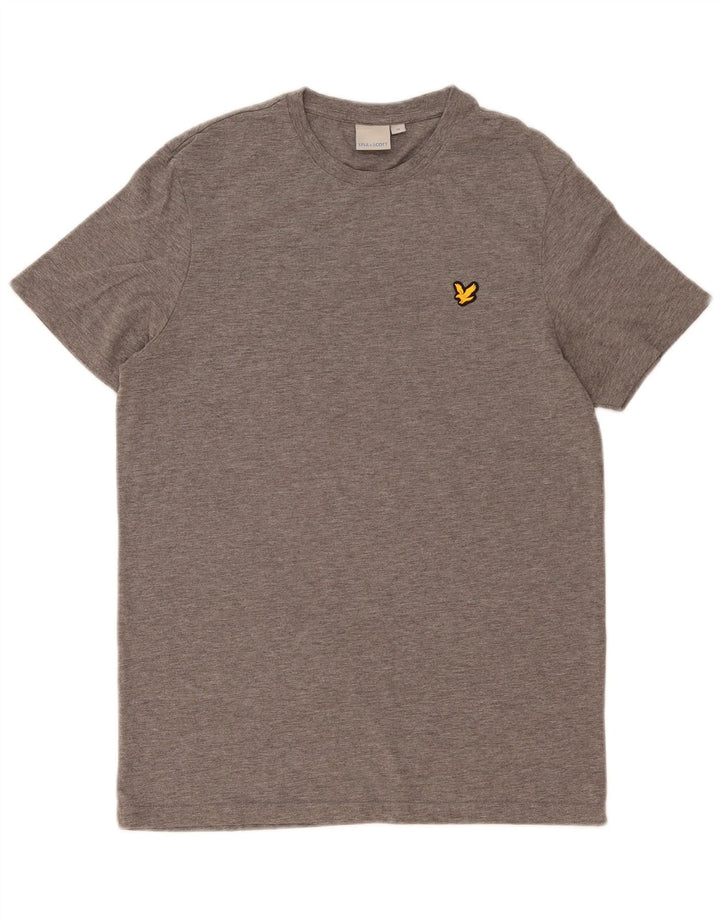Lyle & Scott Herre T-shirt Top Medium Grey Flecked Polyester