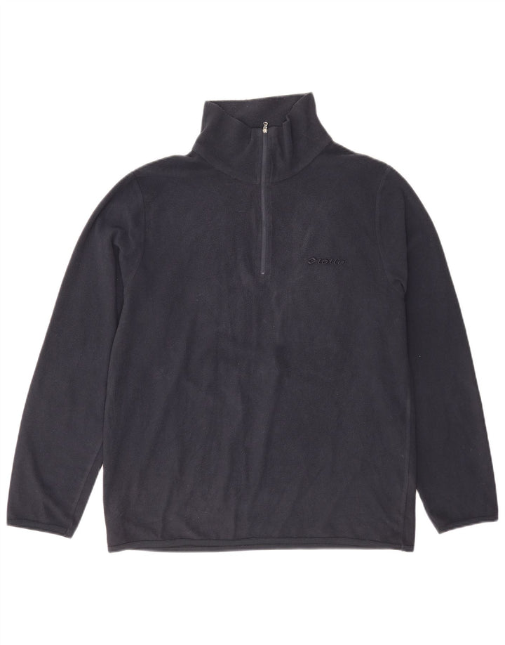 Lotto Herre lynlås hals Fleece Jumper Medium Navy Blue Polyester