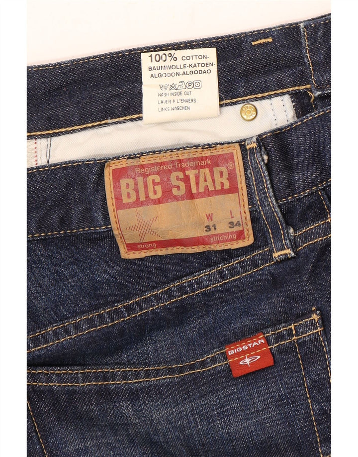 Big Star Straight Jeans til mænd W31 L31 Blå Bomuld
