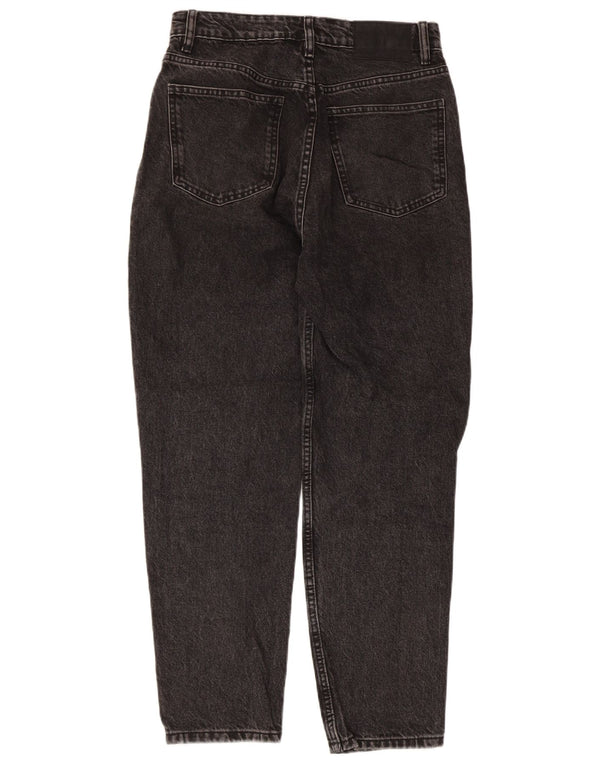 Zara Kvinder Højtaljet tilspidsede Jeans EU 38 Small W28 L27 Sort Bomuld