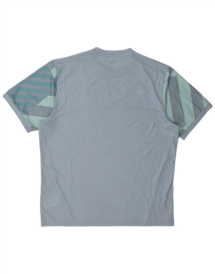 Puma Herre T-Shirt Top XL Blå Geometrisk Polyester