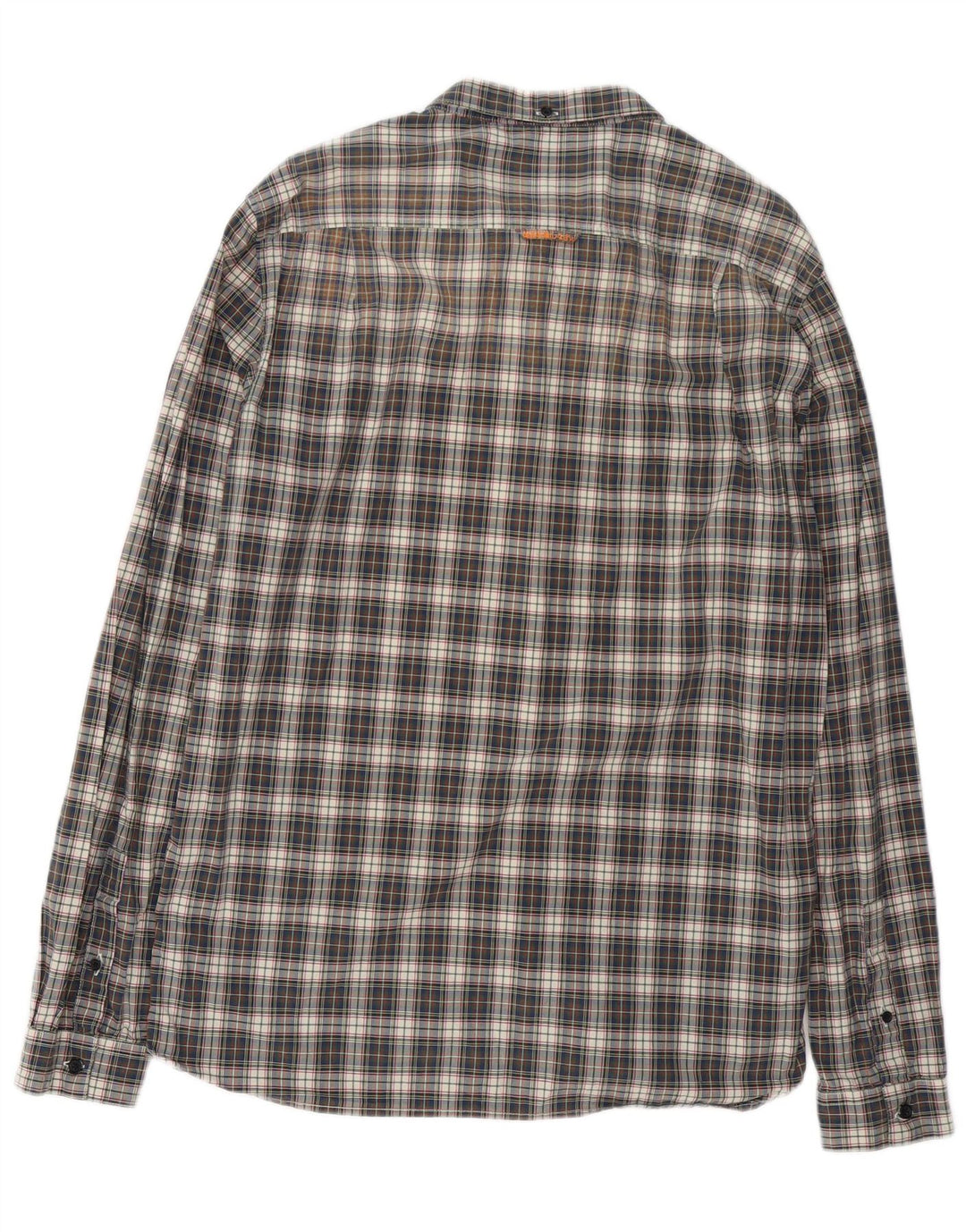 Superdry herreskjorte 2XL marineblå ternet bomuld