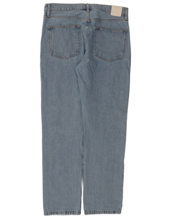 Massimo Dutti Dame Højtaljet tilspidsede Jeans EU 44 XL W34 L30 Blå Bomuld