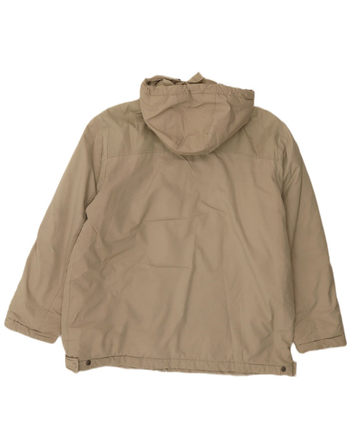 Nike vindjakke med hætte til mænd UK 42/44 Stor beige polyester