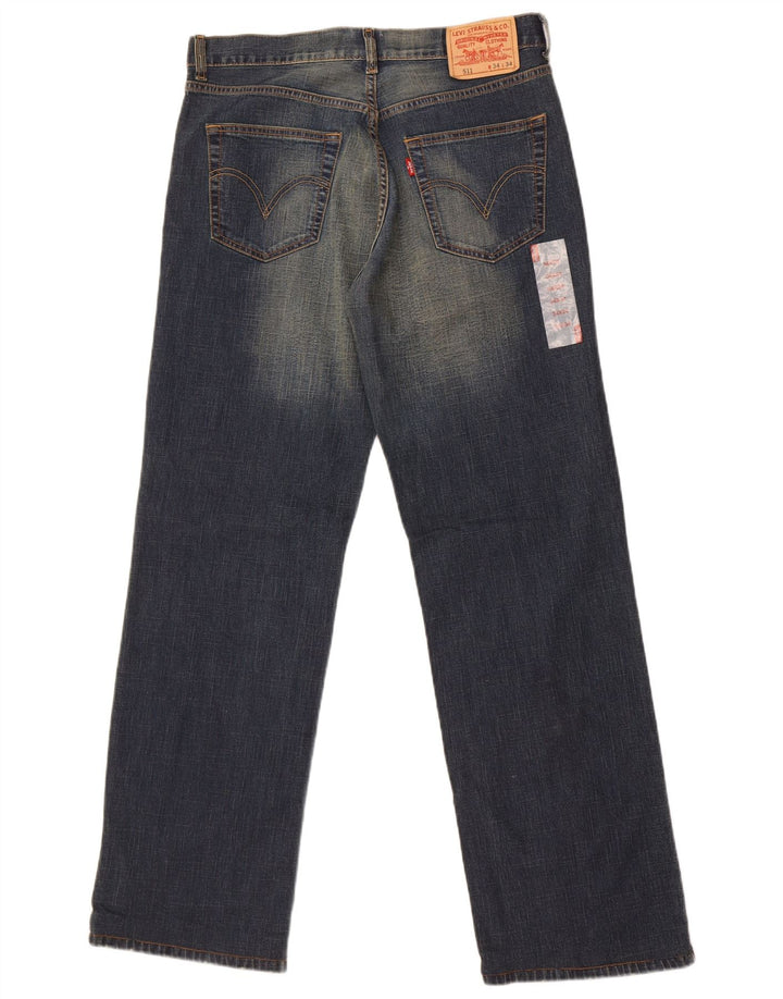 Levi's Herre 511 Slim Jeans W34 L34 Blå Bomuld