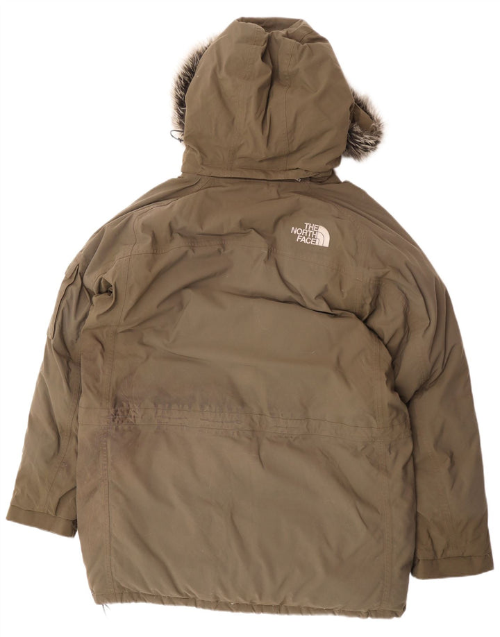 The North Face Herre Hooded Padded Parka Jacket UK 40 Large Khaki Winter