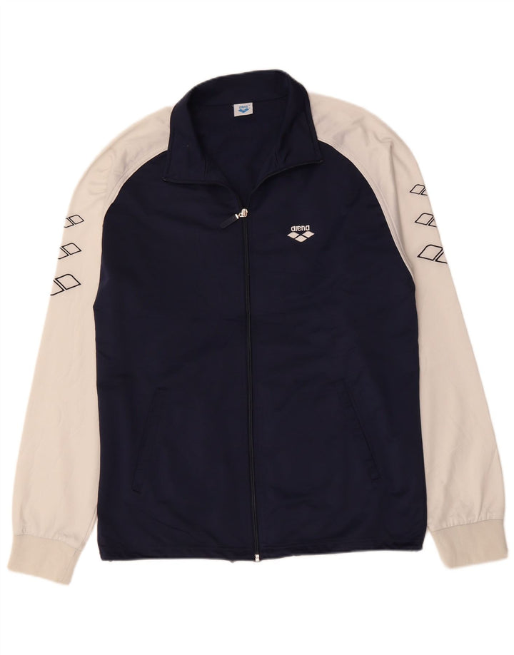 ARENA Grafisk træningsdragt til mænd Top jakke Medium Navy Blue Colourblock