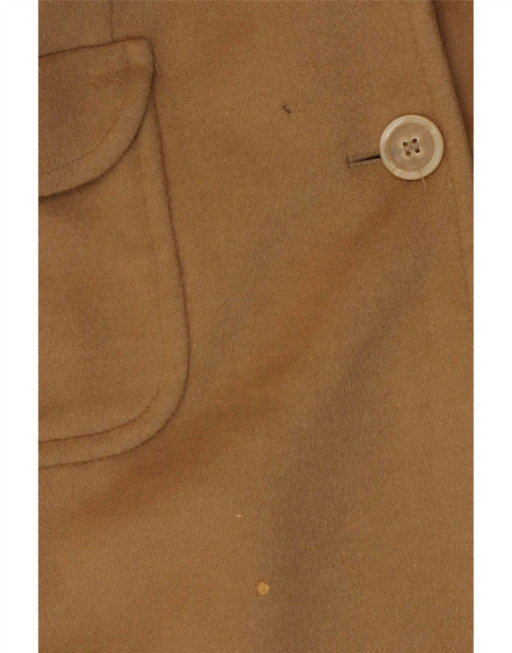 Antonio Fusco Dame 3 Button Overcoat IT 44 Medium Beige Uld