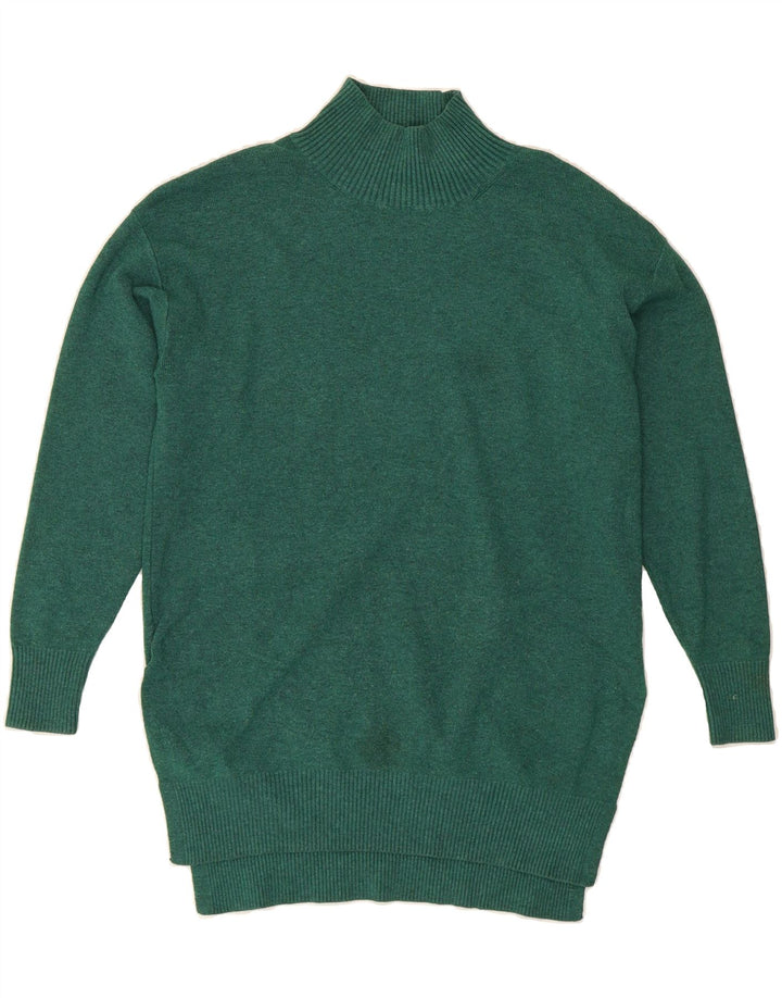 MARKS & SPENCER Womens Turtle Neck Jumper Sweater UK 10 Small Green Vintage Marks & Spencer and Second-Hand Marks & Spencer from Messina Hembry 