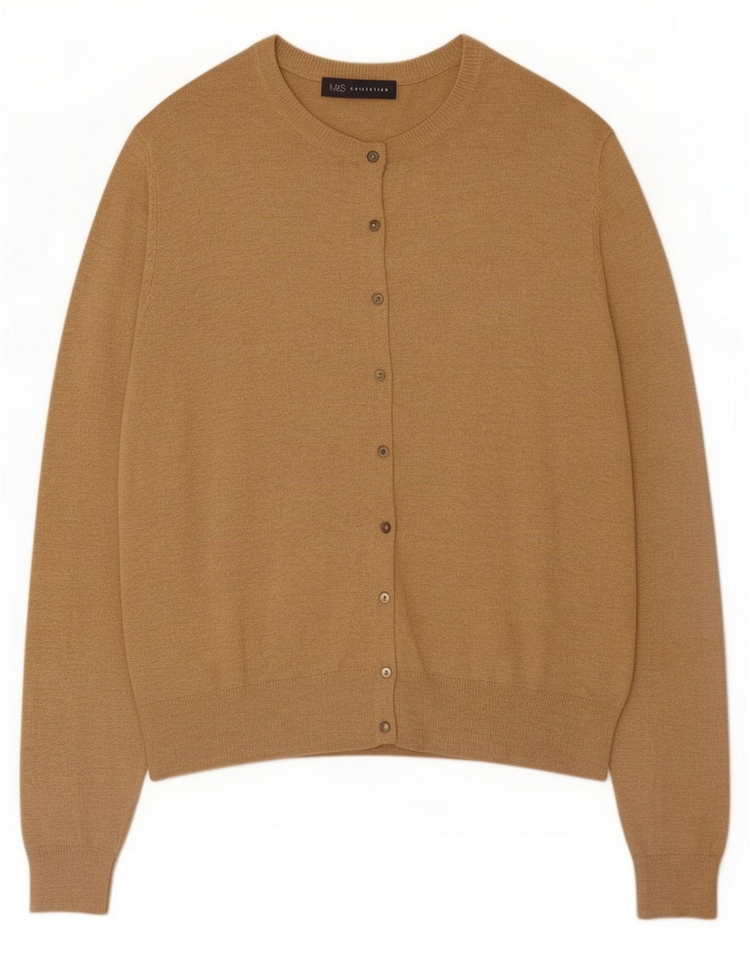 Marks & Spencer Dame Cardigan Sweater UK 14 Medium Beige