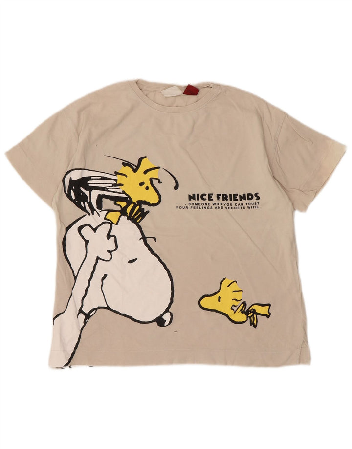 Zara Boys Grafisk T-Shirt Top 9-10 år Off White