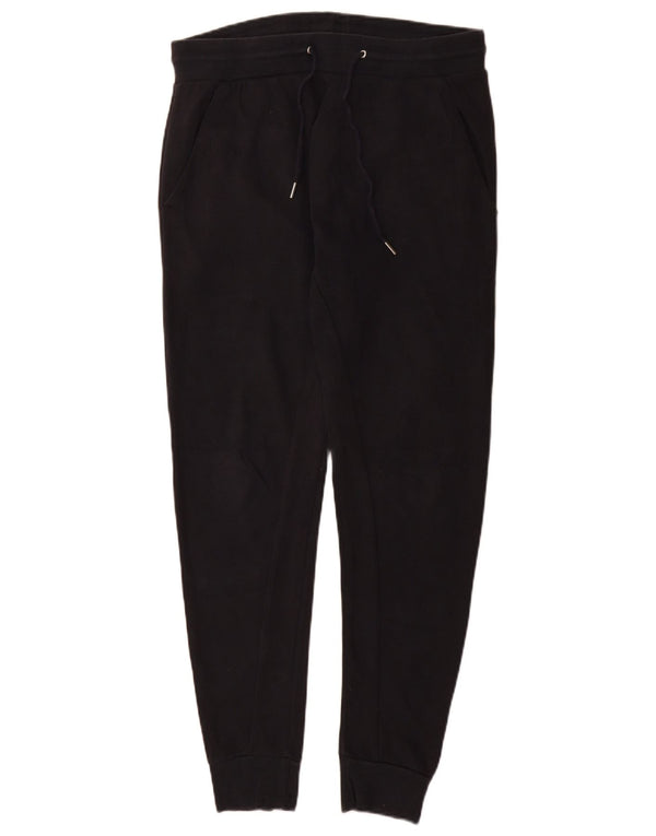 Zara Dame træningsdragt Bukser Joggers UK 14 Large Navy Blue Cotton