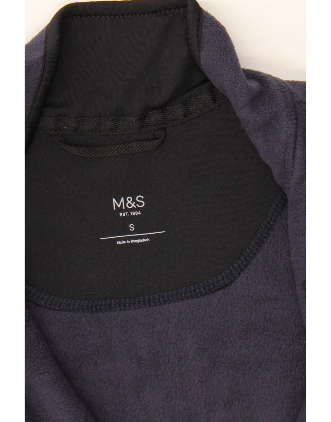 Marks & Spencer Fleecejakke til mænd UK 36 Small Navy Blue
