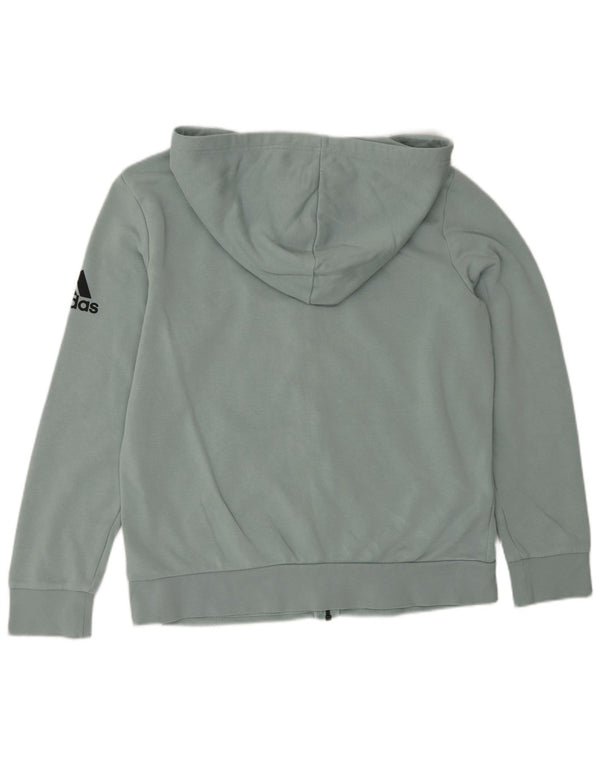 Adidas Womens Zip Hoodie Sweater UK 20/22 XL Green Cotton