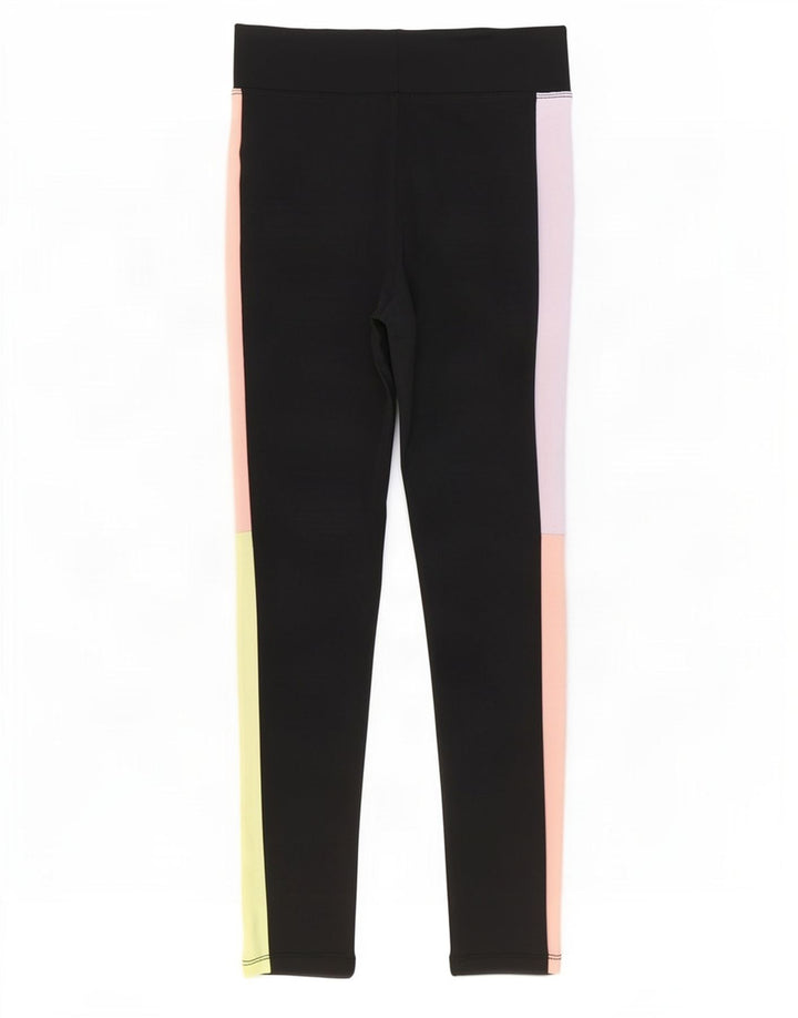 Puma Girls Leggings 10-11 år Large Black Colourblock Polyester