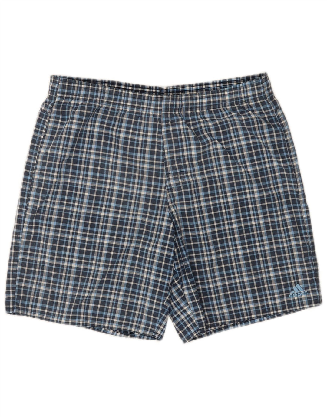 Adidas Badeshorts til mænd Små blå Gingham Polyester