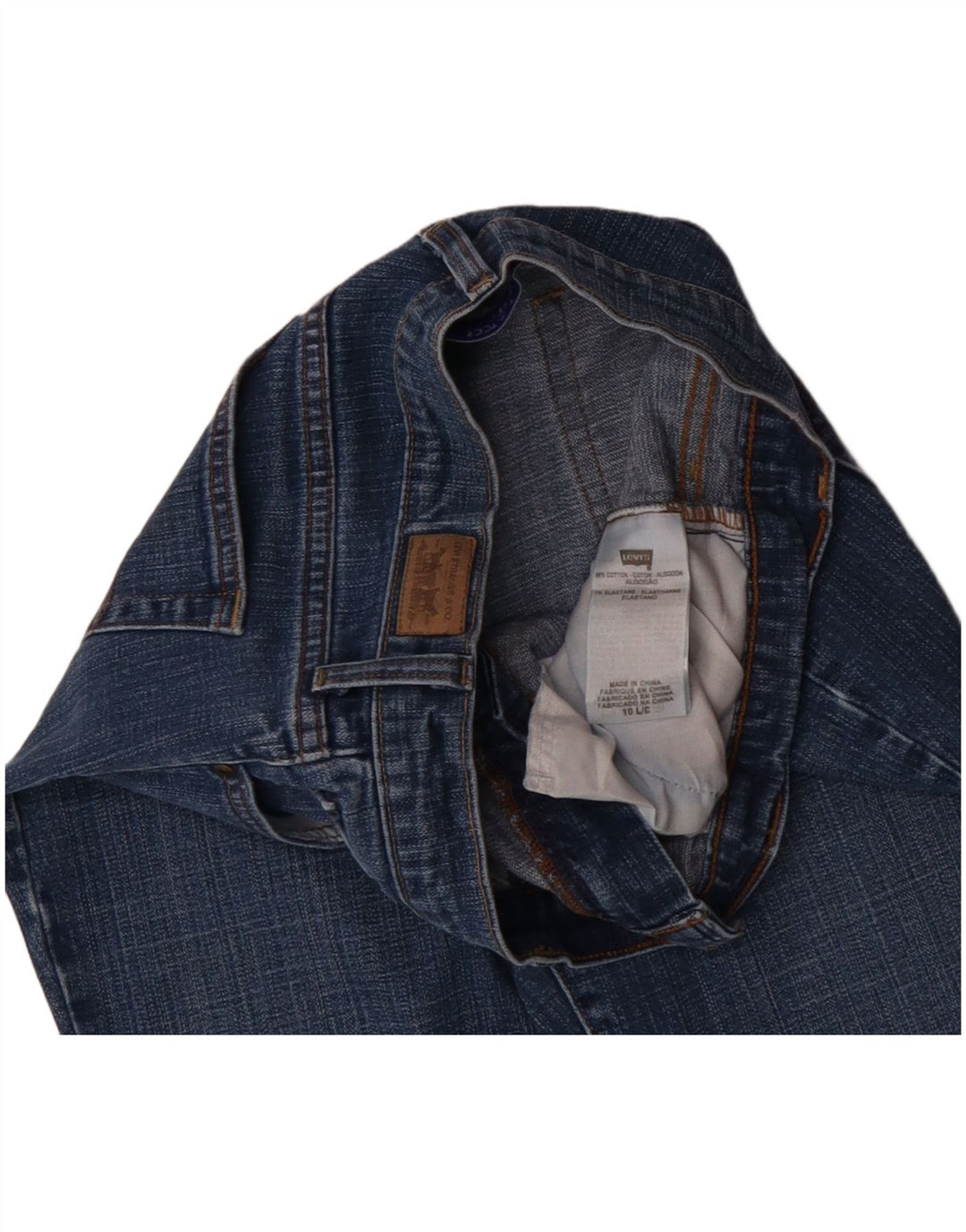 LEVI'S Dame 515 Bootcut Jeans US 10 Large W30 L32 Blå Bomuld