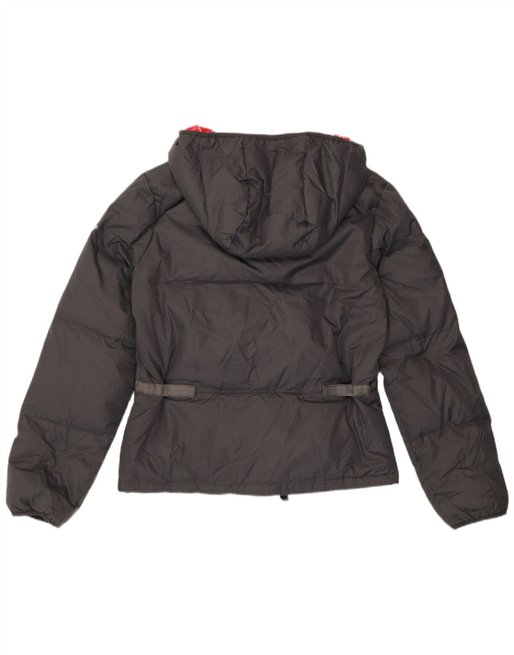 Roxy Dame Hætte Loose Fit Polstret Jakke UK 3 XS Sort Polyamid